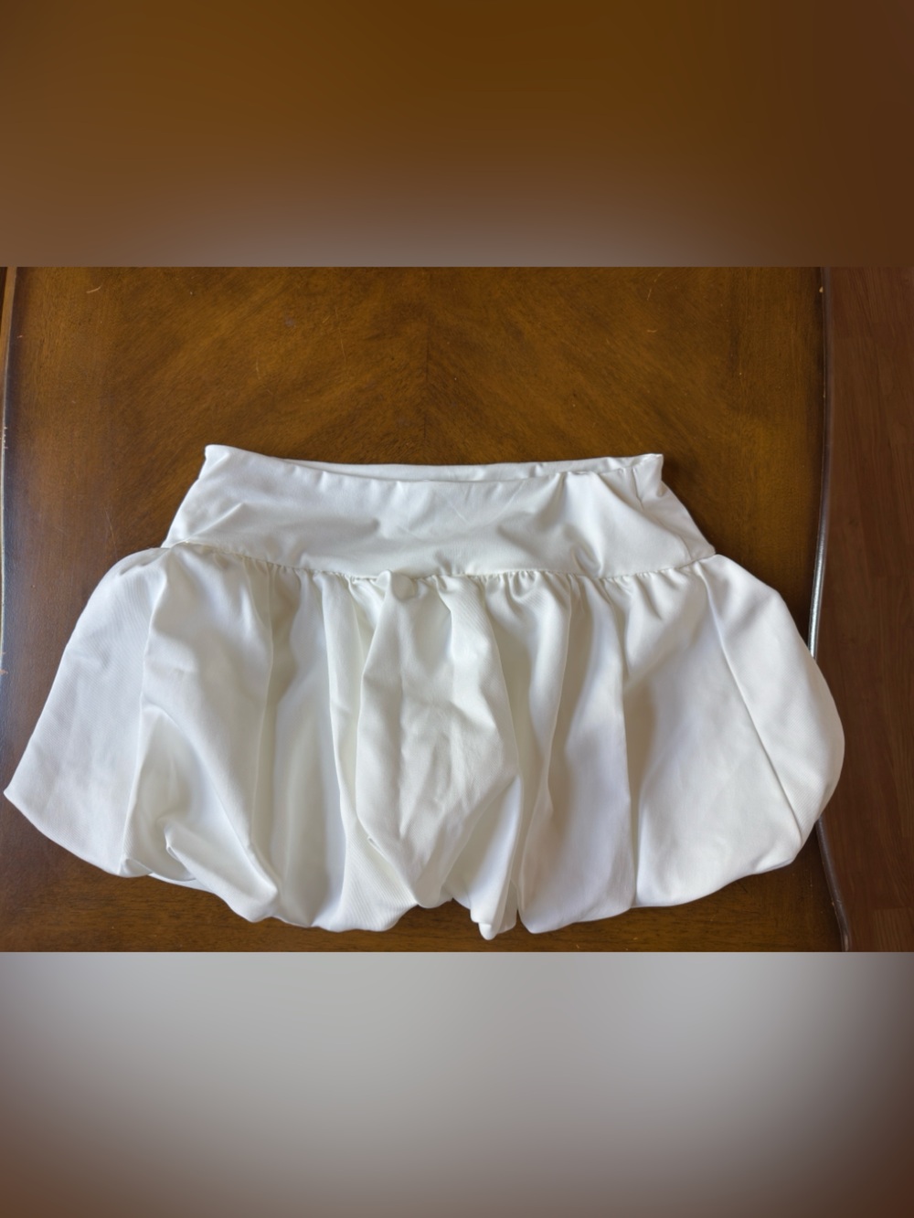 White Bubble Mini Skort